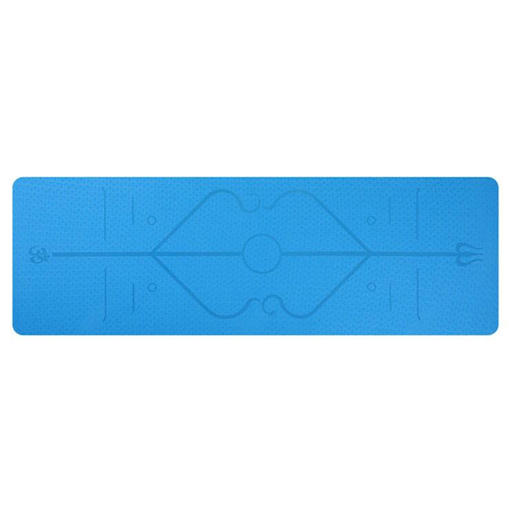 Tapis de yoga antidérapant avec lignes d'alignement 